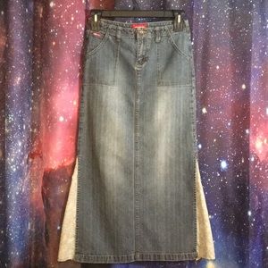Unionbay Long Jean Denim Skirt Vintage